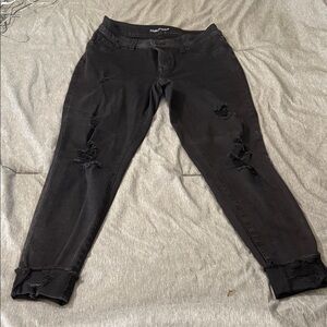 Maurices Charcoal Distressed Jeans